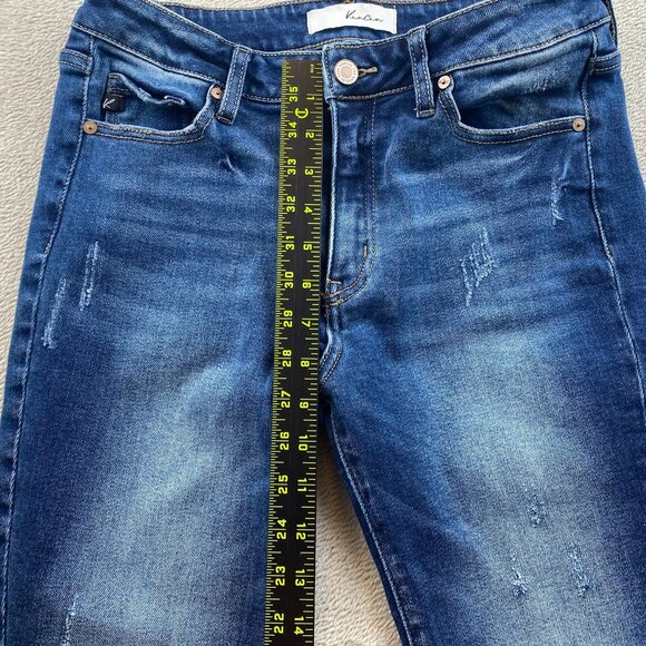 KanCan Womens Jeans Size 9/28 Skinny Frayed Hem Blue Denim Medium Wash Casual - Picture 5 of 16